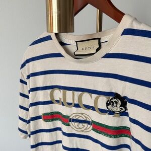 Gucci x Disney Mickey Mouse Striped Tee